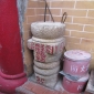 The stone pile nex tot the door of Tin Hau Temple