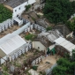 Only wasteland was left after houses had been demolished