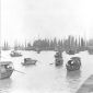 Sampans and fishing vessels near the bank of Pearl River, Canton (Guangzhou), China, early 20th century.