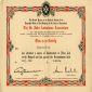 The certificate of the first aid course at St. John Ambulance Association in the 1950s